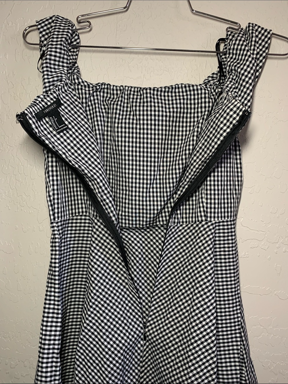 Forever 21 Black and White Gingham Dress | Size S - Picture 5 of 10